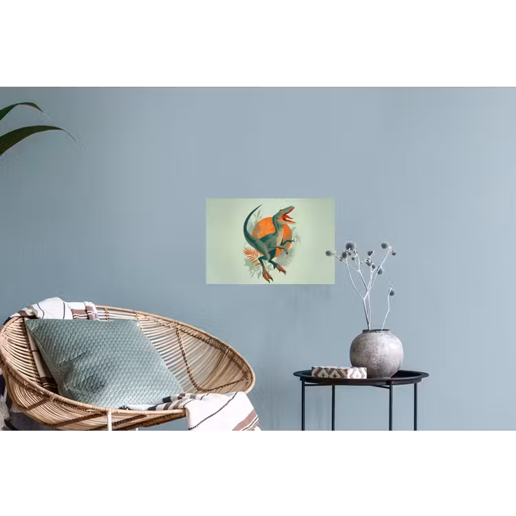 Dino - Bladeren - Grafisch - Groen Muursticker klein -plant