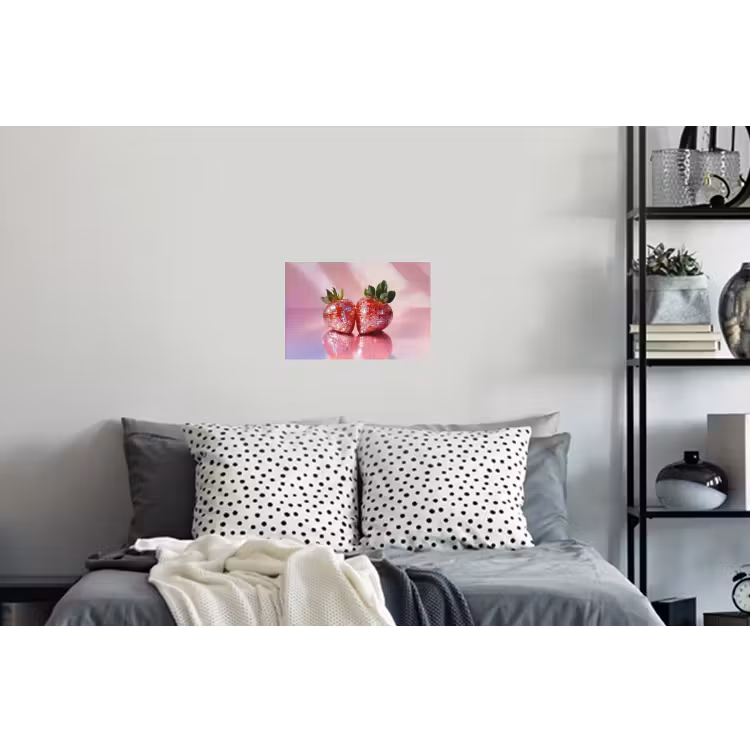 Disco - Fruit - Glitter - Strawberry Muursticker klein -slaapkamer