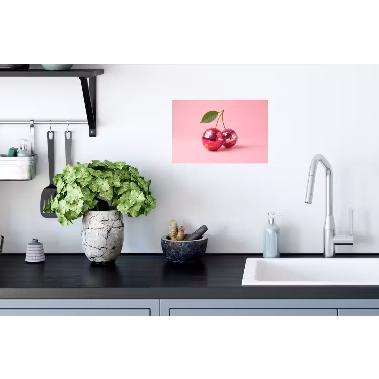 Disco - Kersen - Roze Muursticker klein -keuken