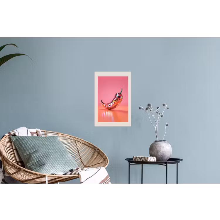 Disco - Peper - Roze Muursticker klein -plant