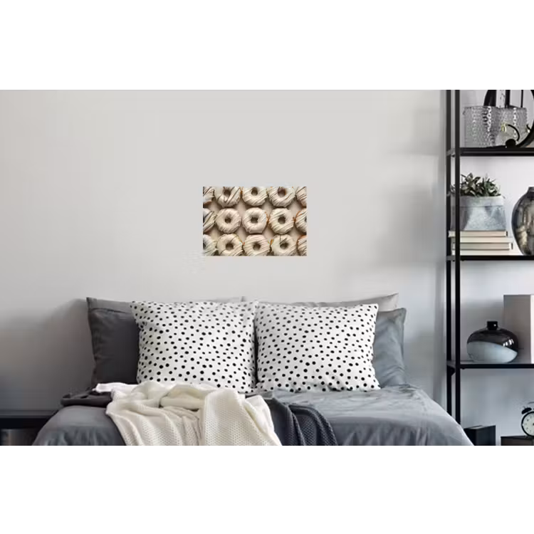 Donuts - Chocolade - Wit - Beige Muursticker klein -slaapkamer