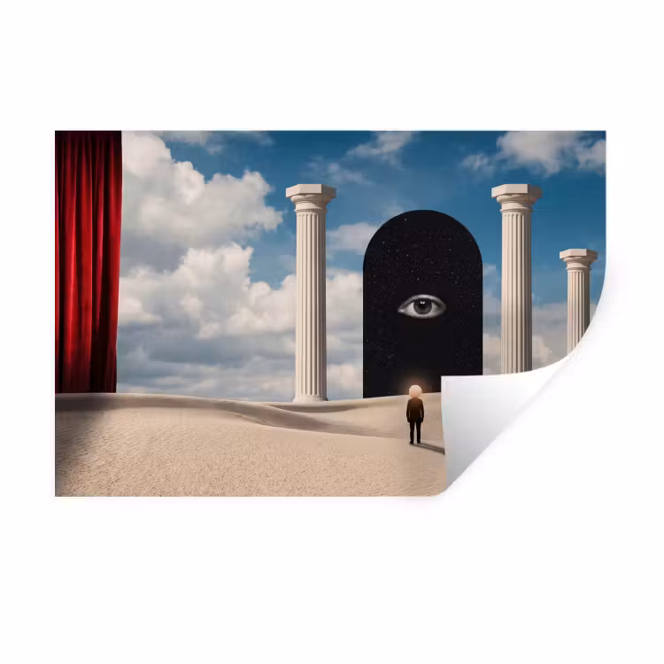 Muursticker - Droom - Woestijn - Oog - Droom - Woestijn - Oog Muursticker klein