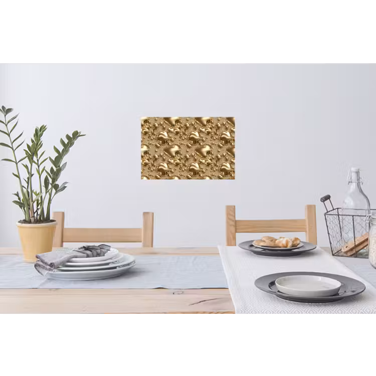 Druppels - Organisch - Goud Muursticker klein 286 -eettafel