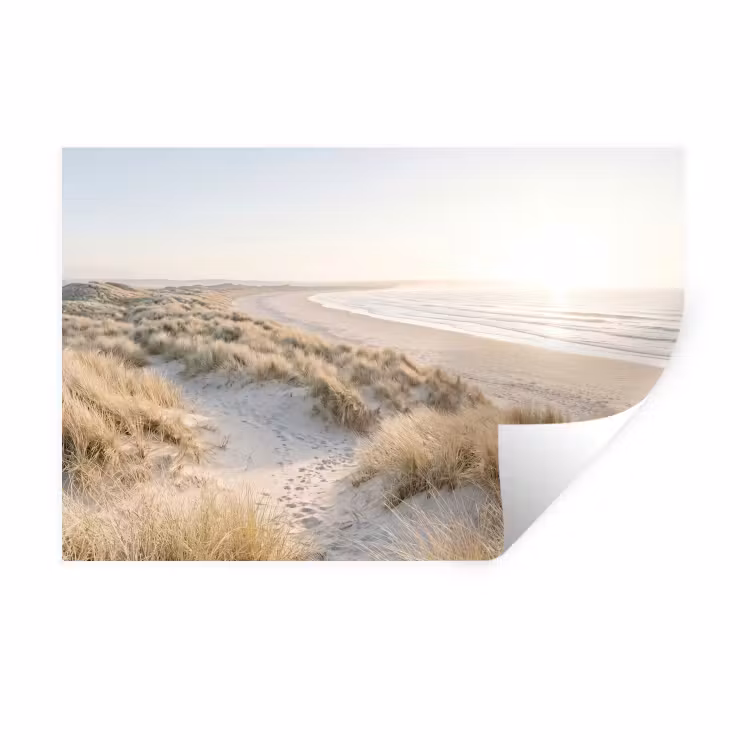 Duinen - Strand - Beige Muursticker klein -3d