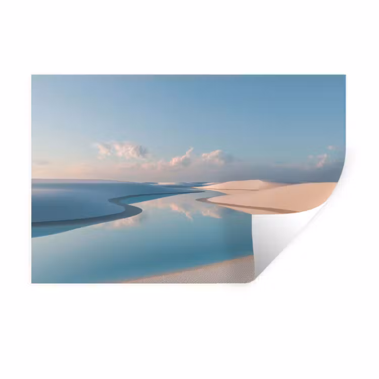 Duinen - Waterplas - Oneindige rust Muursticker klein -3d