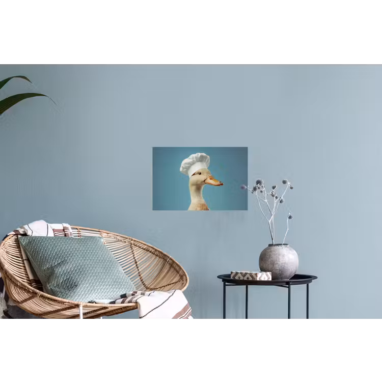 Eend - Koksmuts - Cute - Vogel Muursticker klein -plant