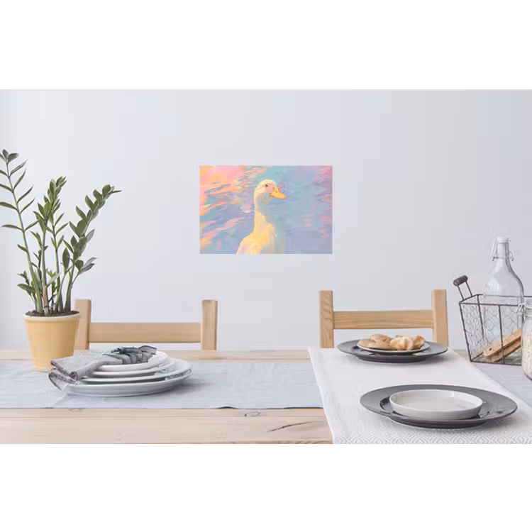 Eend - Zonnebril - Water Muursticker klein -eettafel