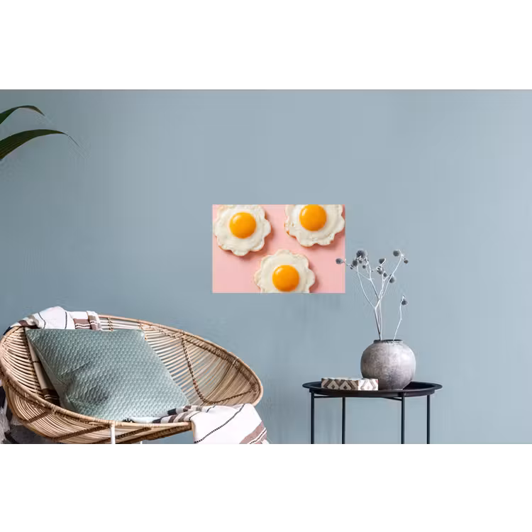 Eieren - Bloem - Roze Muursticker klein -plant
