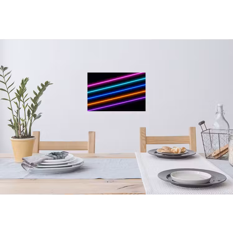 Esthetiek - Retro - Neon Muursticker klein -eettafel