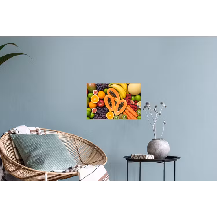 Eten - Fruit - Groenten - Vers - Kleurrijk Muursticker klein -plant