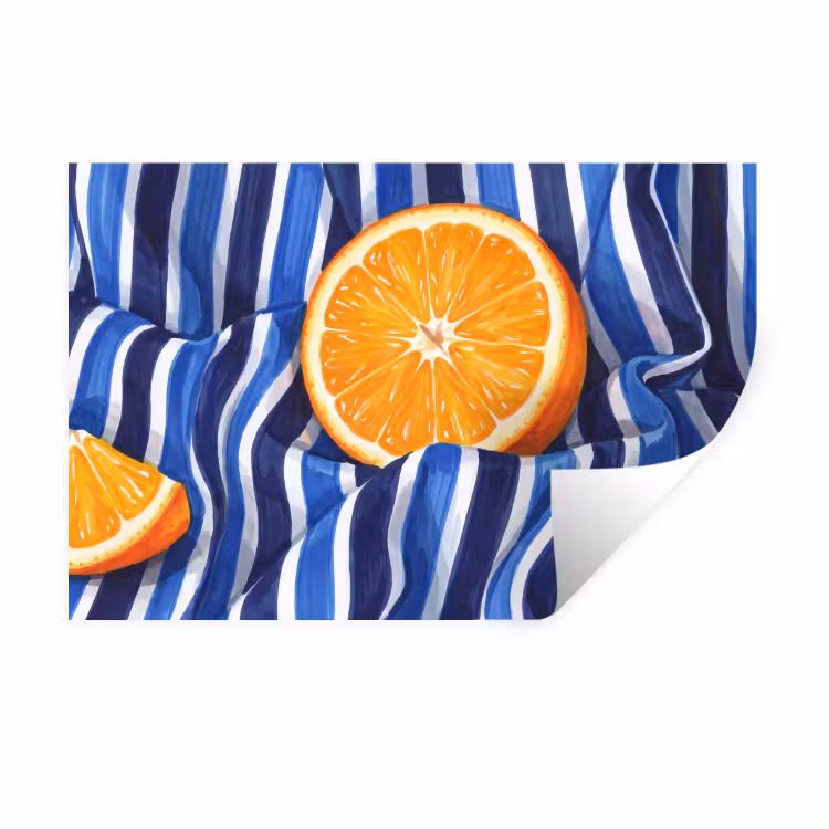 Muursticker - Eten - Fruit - Oranje - Eten - Fruit - Oranje Muursticker klein