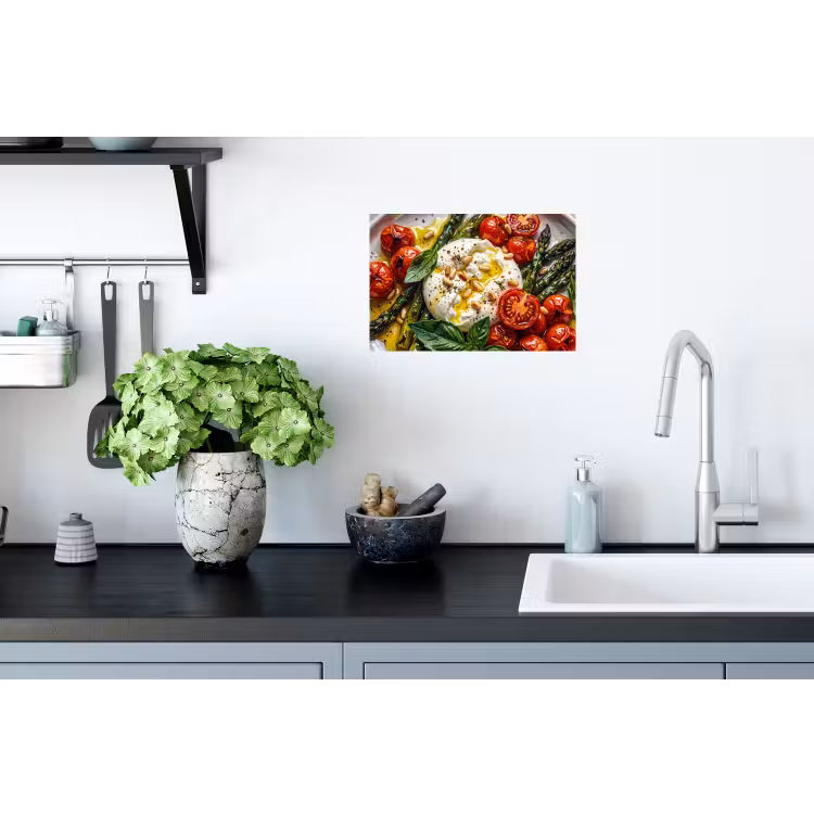 Eten - Groenten - Kaas - Modern - Vers Muursticker klein -keuken