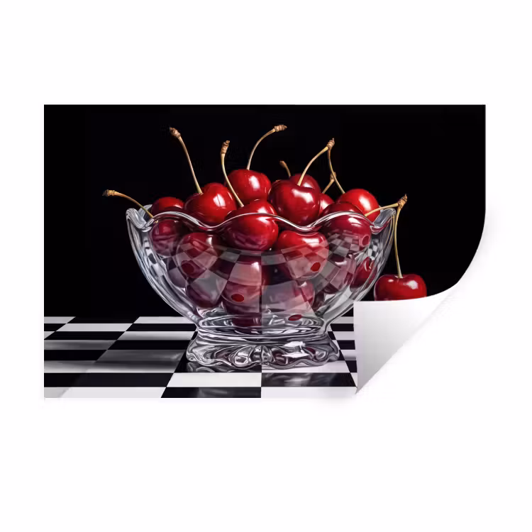 Muursticker - Eten - Kersen - Rood - Eten - Kersen - Rood Muursticker klein
