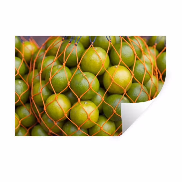 Eten - Net - Groen - Markt Muursticker klein -3d