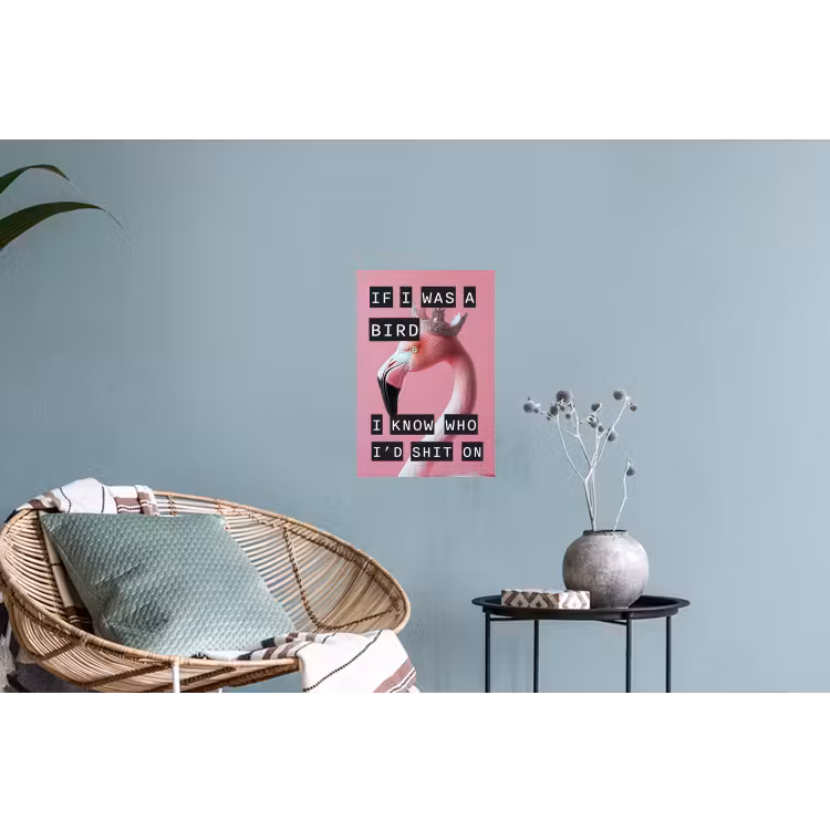 Flamingo - Roze - Vogel - Decoratie Muursticker klein -plant