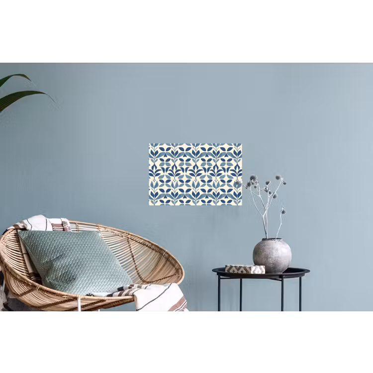 Flora - Modern - Blauw Muursticker klein 286 -plant