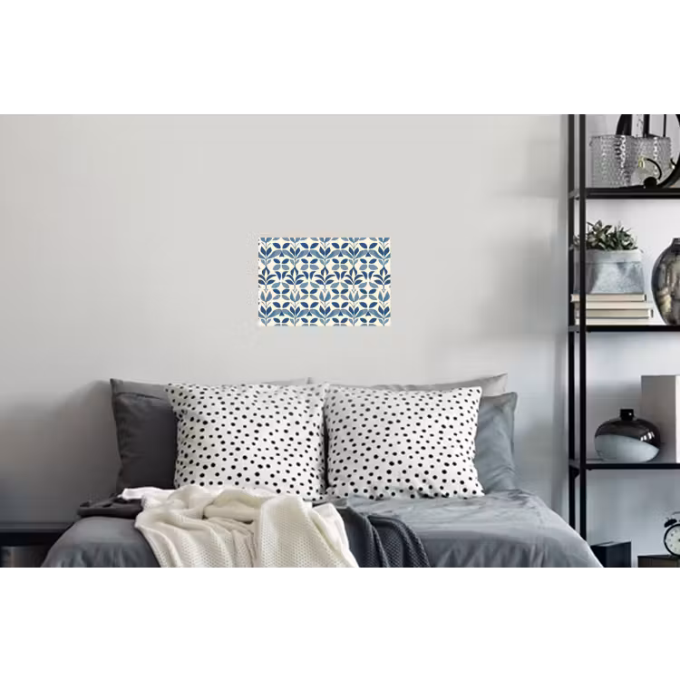 Flora - Modern - Blauw Muursticker klein 286 -slaapkamer