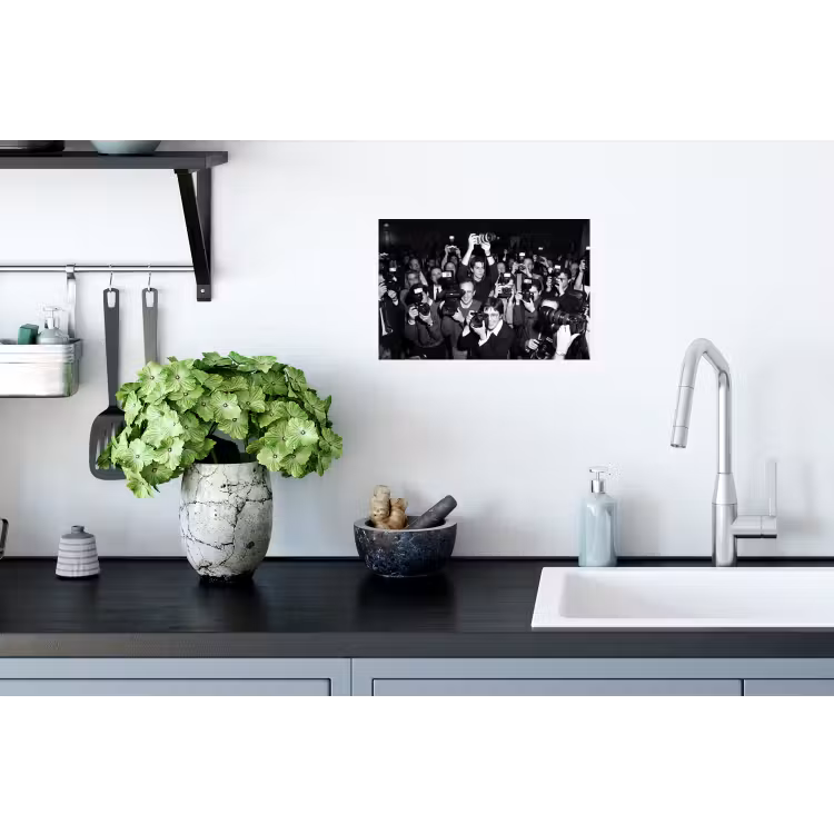 Fotografen - Menigte - Flitsers - Journalistiek Muursticker klein -keuken