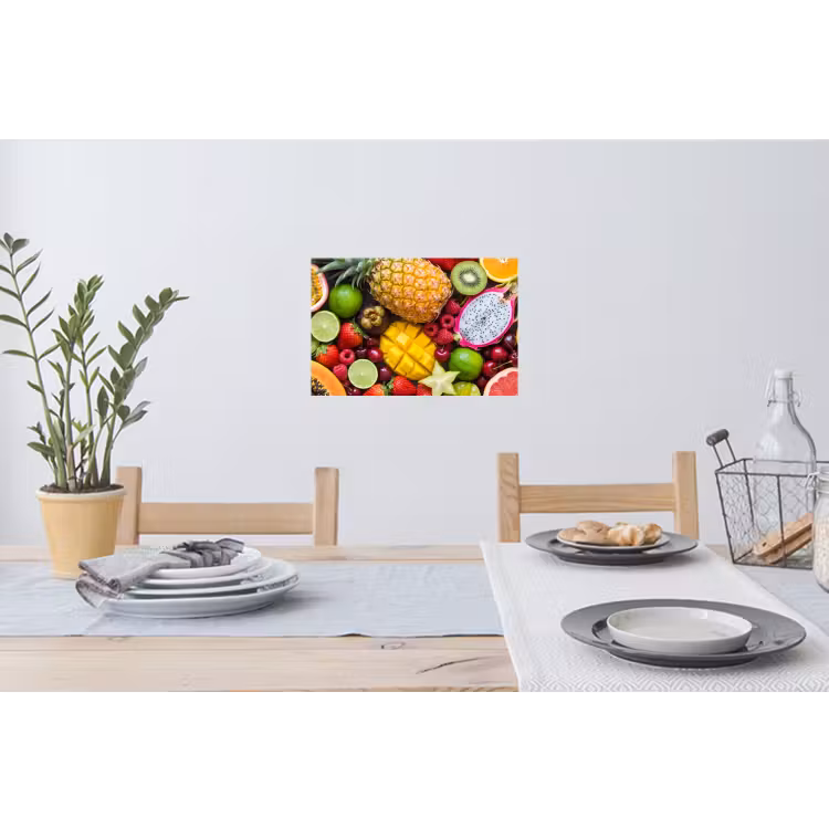 Fruit - Assortiment - Vers - Gezond - Kleurrijk Muursticker klein -eettafel
