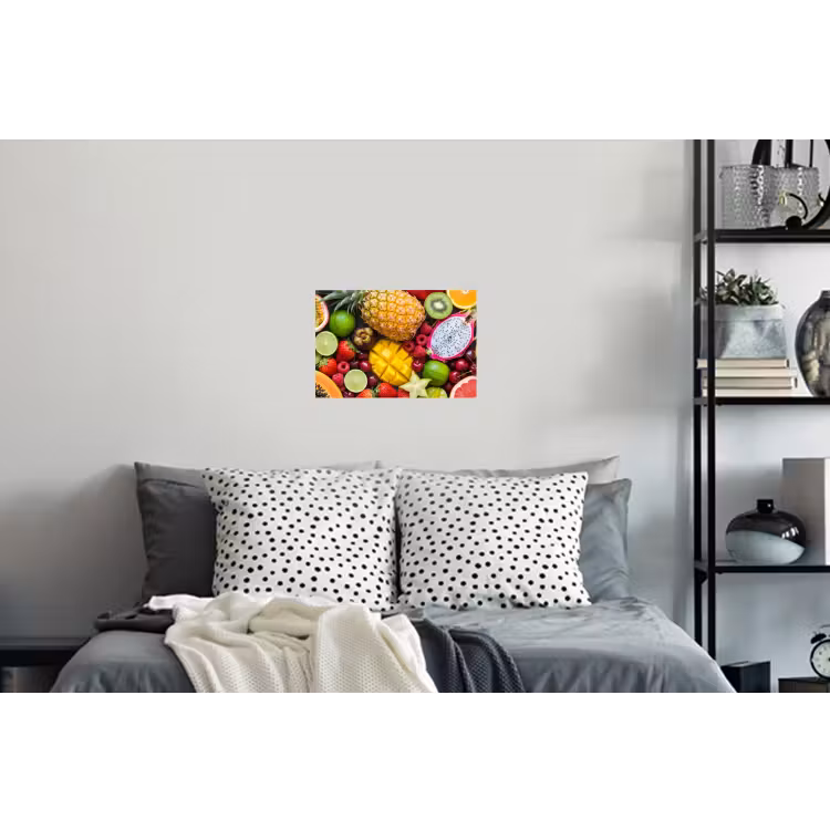 Fruit - Assortiment - Vers - Gezond - Kleurrijk Muursticker klein -slaapkamer