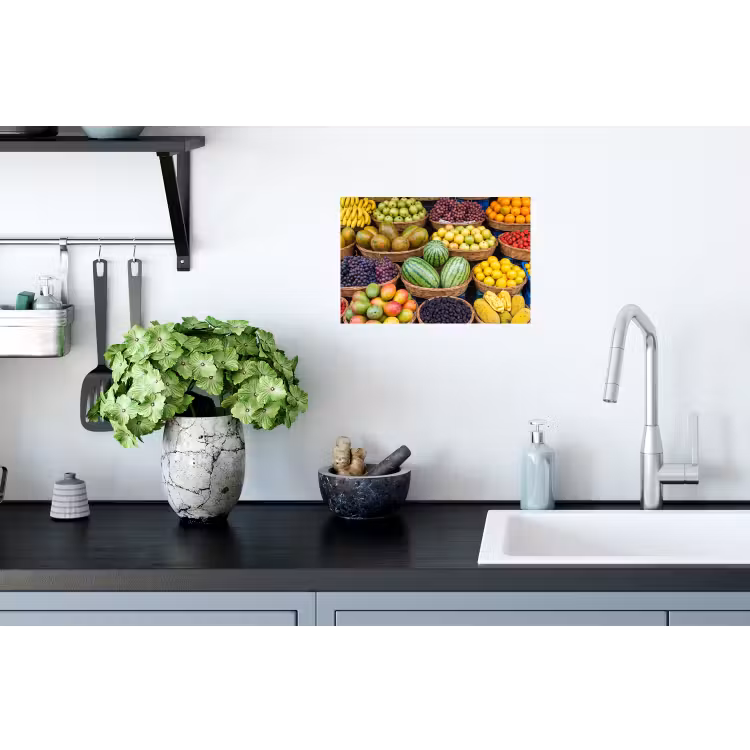 Muursticker - Fruit - Markt - Kleurrijk - Fruit - Markt - Kleurrijk Muursticker klein