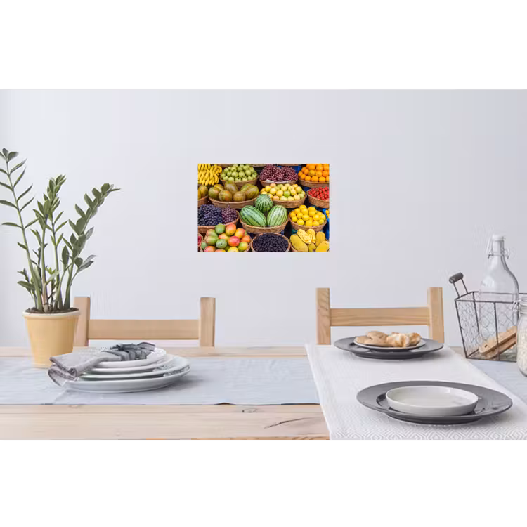 Muursticker - Fruit - Markt - Kleurrijk - Fruit - Markt - Kleurrijk Muursticker klein