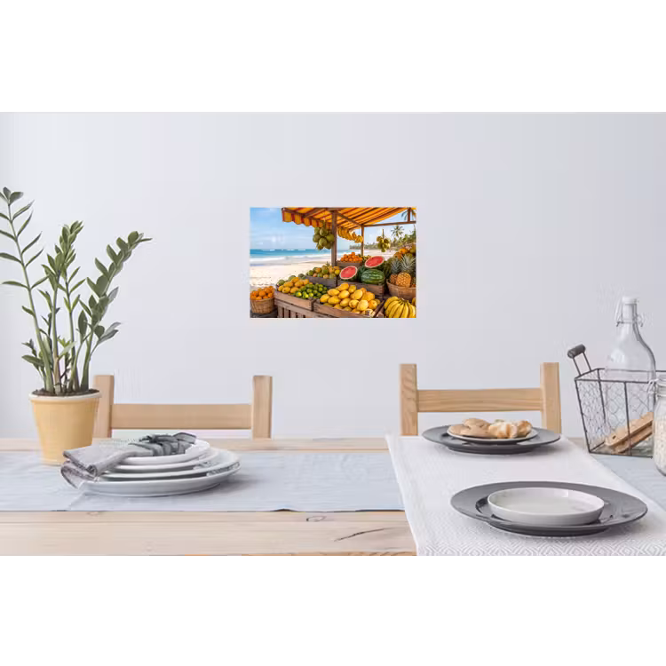 Muursticker - Fruit - Strand - Tropisch - Fruit - Strand - Tropisch Muursticker klein