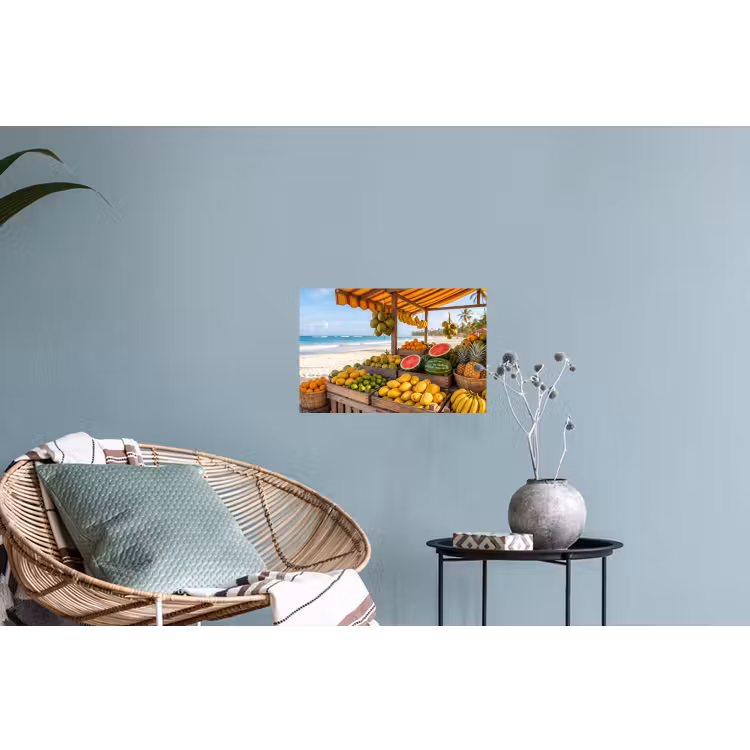 Muursticker - Fruit - Strand - Tropisch - Fruit - Strand - Tropisch Muursticker klein