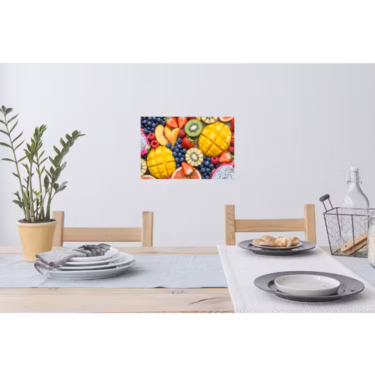 Fruit - Versneden - Kleurrijk - Eten - Gezond Muursticker klein -eettafel