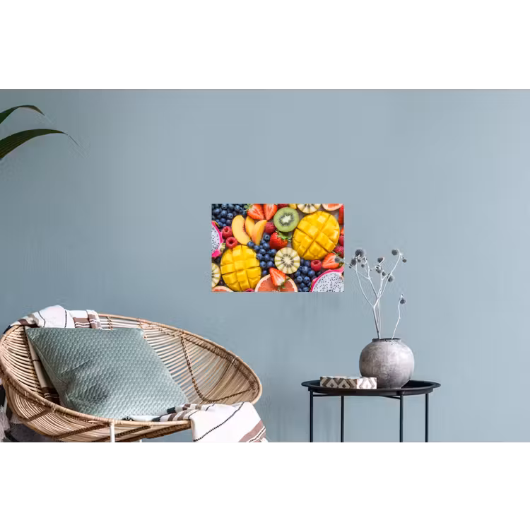 Fruit - Versneden - Kleurrijk - Eten - Gezond Muursticker klein -plant