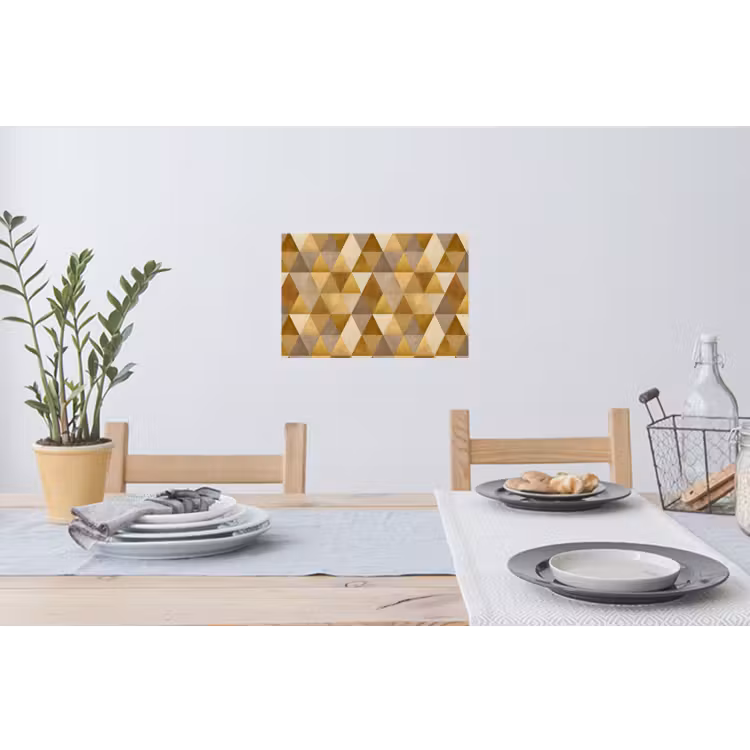 Geometrisch - Driehoek - Goud Muursticker klein 286 -eettafel