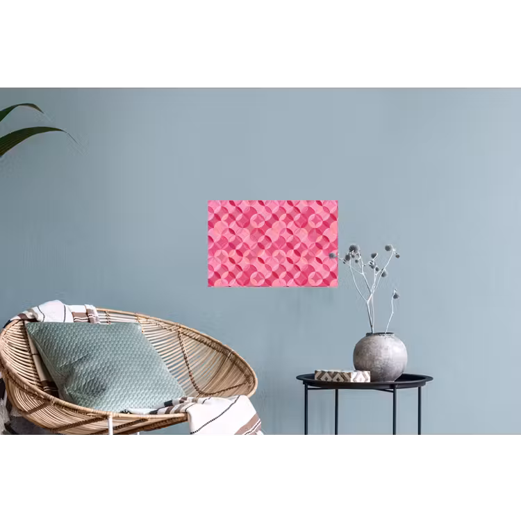 Geometrisch - Mozaïek - Modern - Roze Muursticker klein 286 -plant