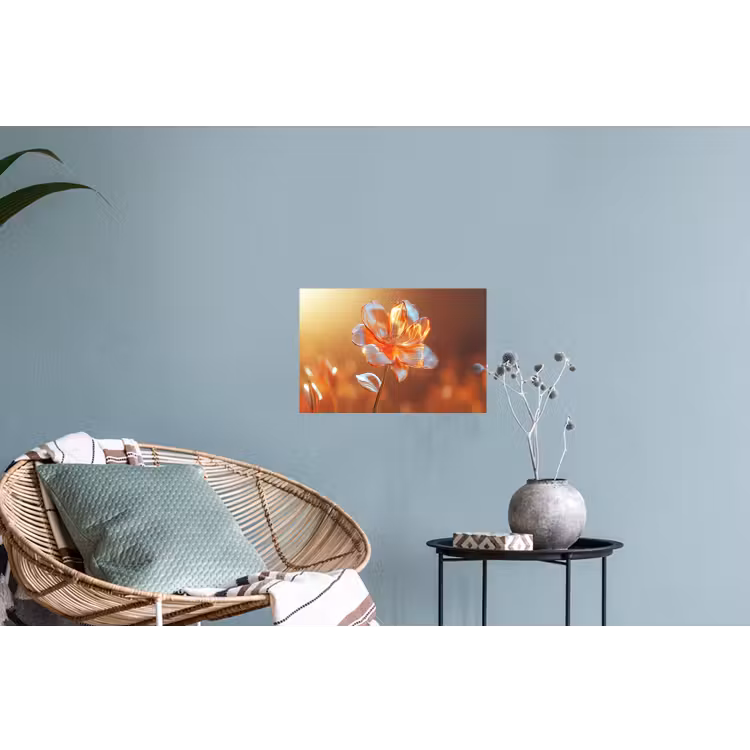 Glazen - Bloem - Zonlicht Muursticker klein -plant