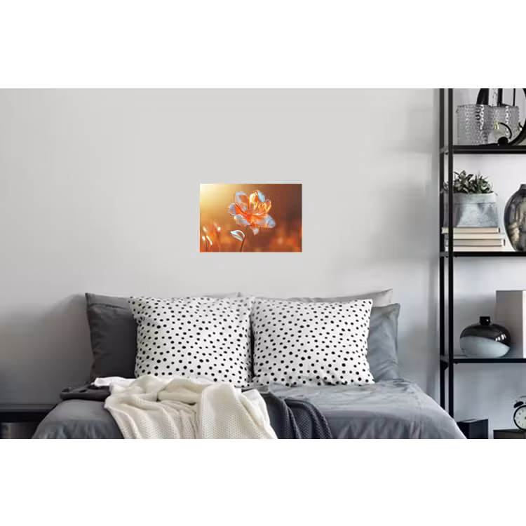 Glazen - Bloem - Zonlicht Muursticker klein -slaapkamer