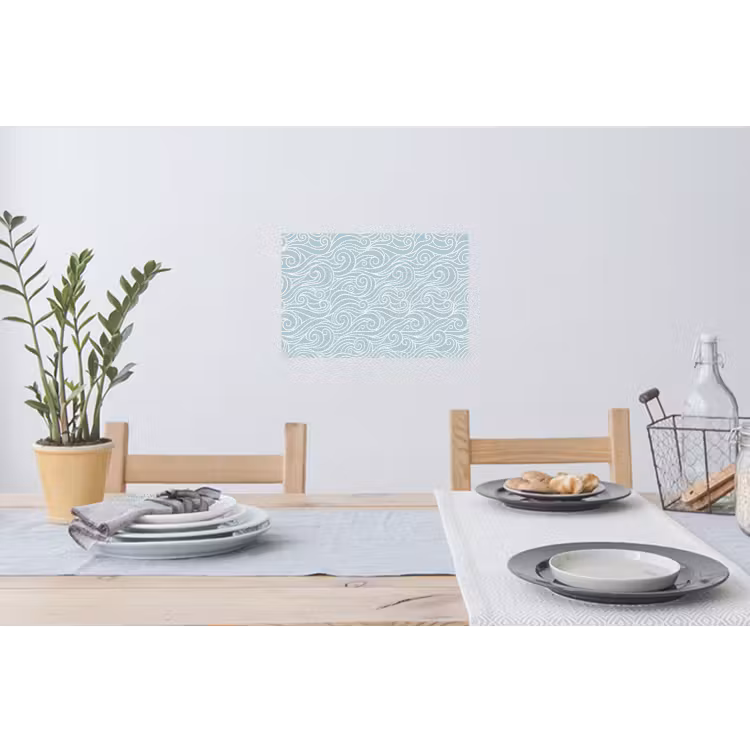Golf - Abstract - Natuur - Modern - Blauw Muursticker klein -eettafel