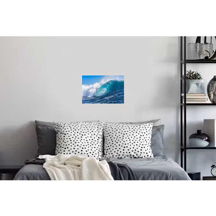 Golf - Oceaan - Water - Dynamisch - Blauw Muursticker klein -slaapkamer