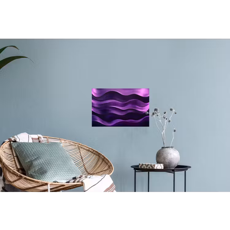 Golven - Abstract - Paars Muursticker klein -plant