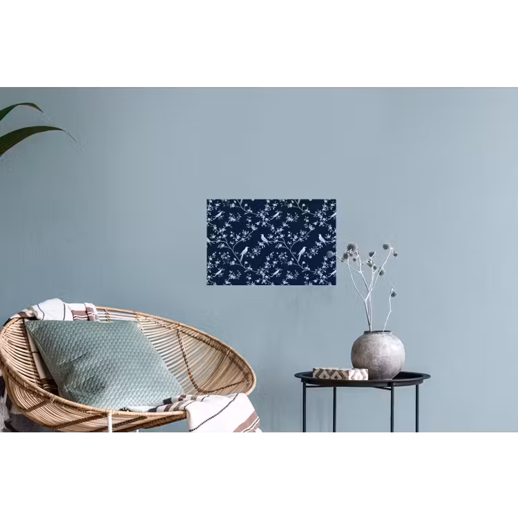 Grafisch - Bloesemtak - Blauw Muursticker klein 286 -plant