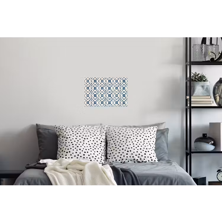 Grafisch - Tegel - Blauw Muursticker klein 286 -slaapkamer