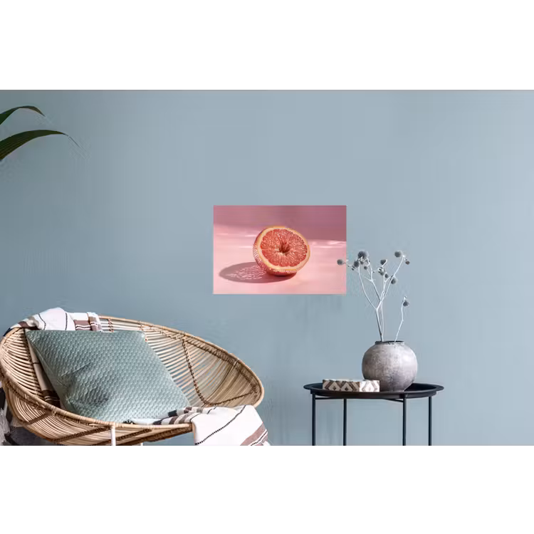 Grapefruit - Roze - Disco - Shiny Muursticker klein -plant