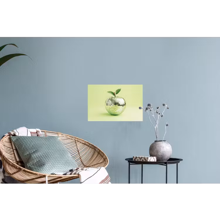 Groen - Disco - Decoratie - Appel Muursticker klein -plant