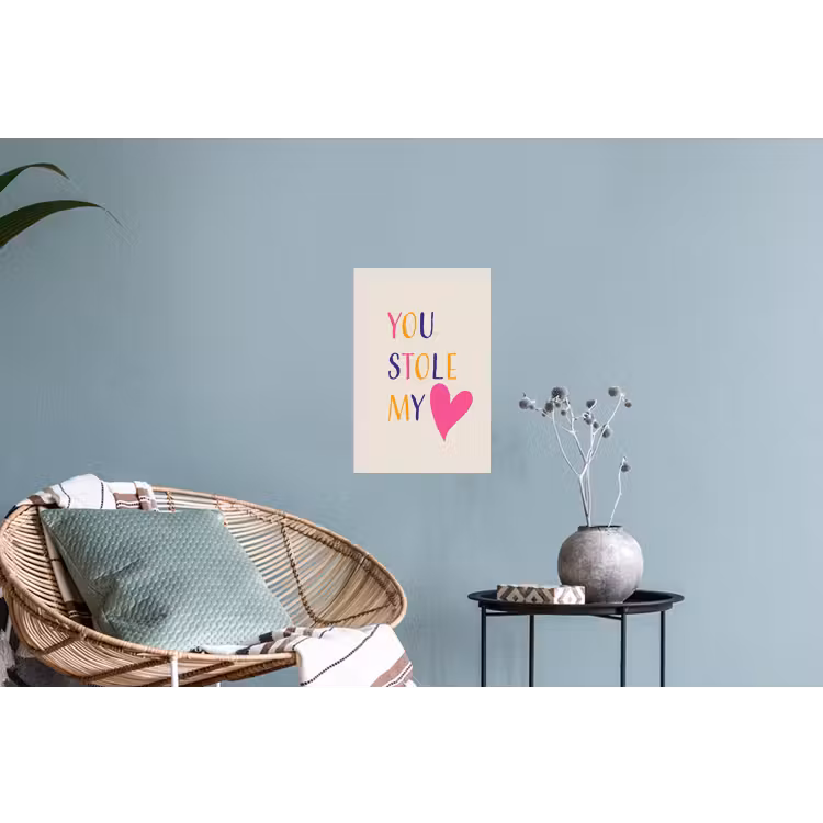 Hart - Valentijn - Tekst Muursticker klein -plant