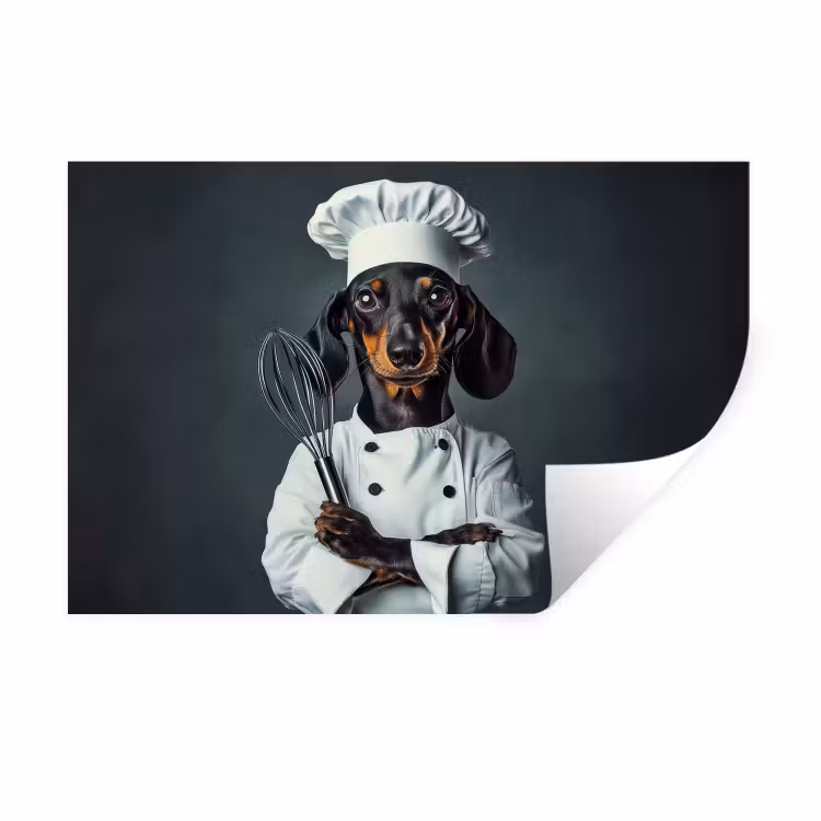 Hond - Garde - Kok Muursticker klein -3d