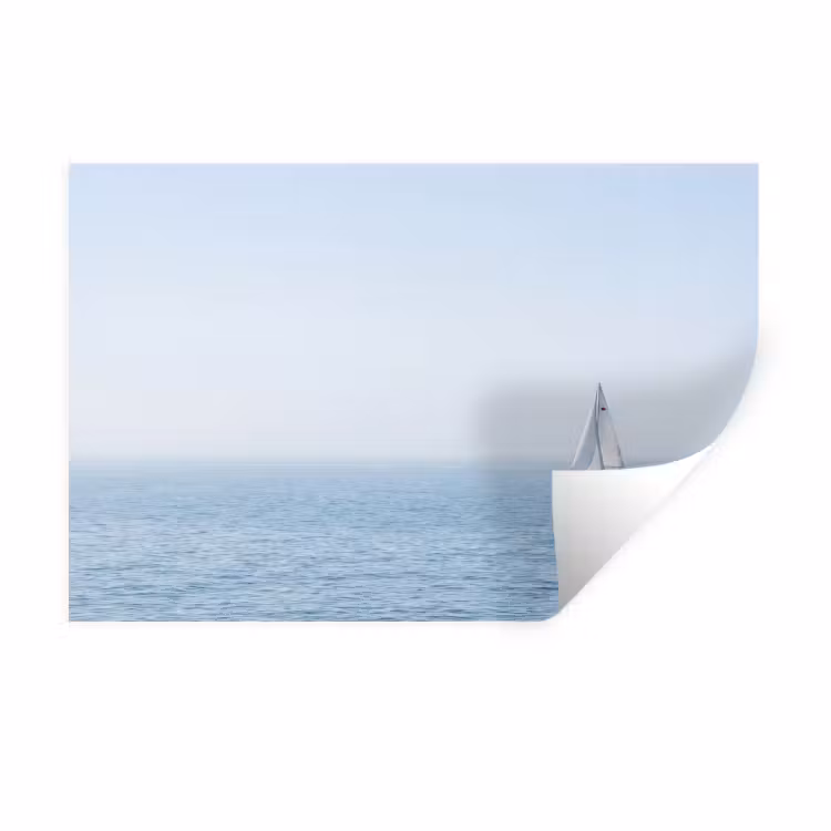 Horizon - Zeilboot - Zee Muursticker klein -3d