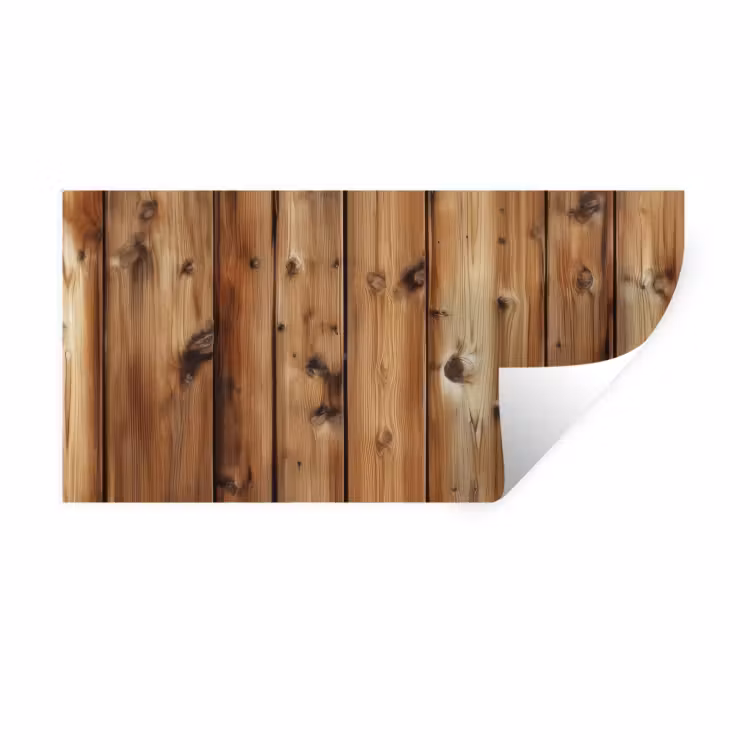 Hout - Planken - Bruin Muursticker klein -3d