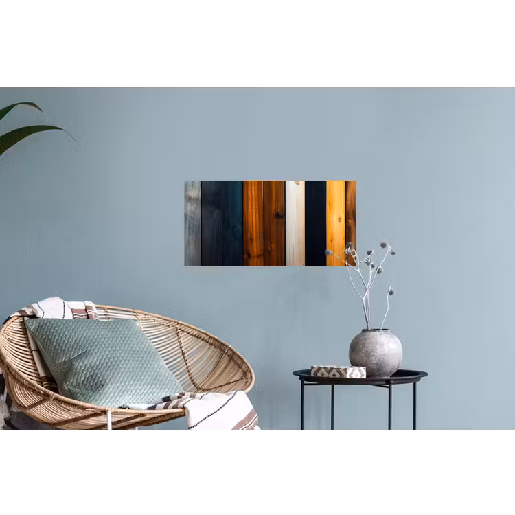 Hout - Planken - Donker - Warm Muursticker klein -plant