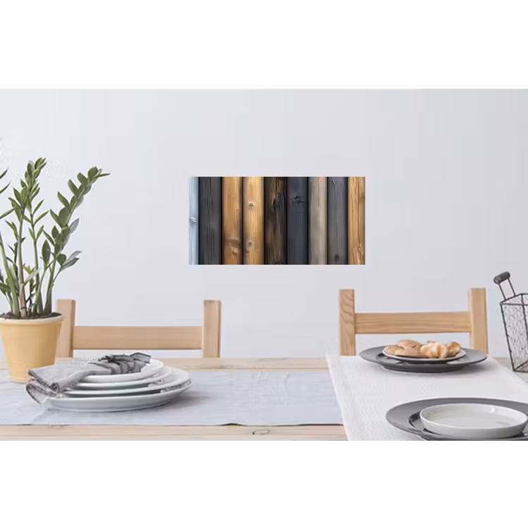 Hout - Planken - Gemengd Muursticker klein -eettafel