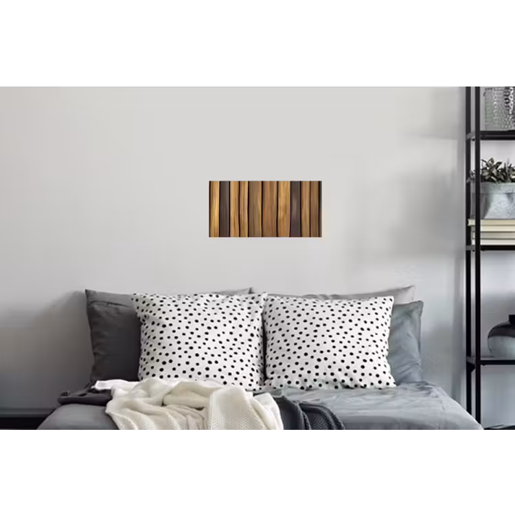 Hout - Planken - Natuurtinten Muursticker klein -slaapkamer