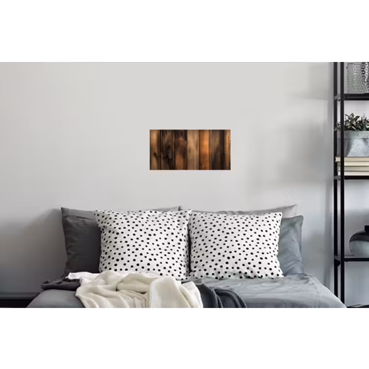 Hout - Rustiek - Donkere Planken Muursticker klein -slaapkamer