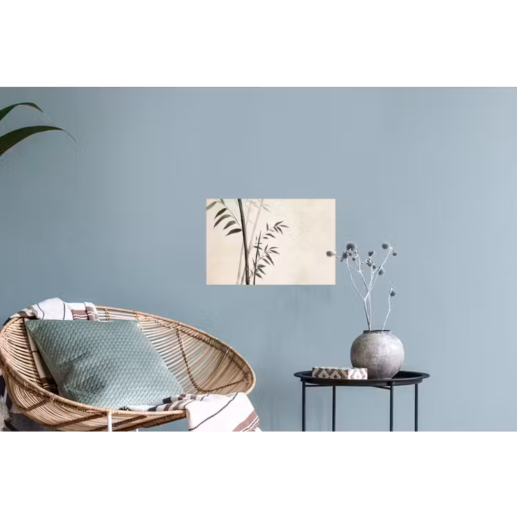Japandi - Bamboe - Beige Muursticker klein -plant